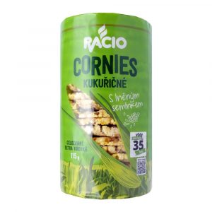 RACIO CORNIES kukuričné s ľanovým semienkom 115g 28 RACIO CORNIES kukuričné s ľanovým semienkom 115g 28
