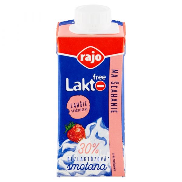 Smotana Lakto Free na šľahanie 30% 200ml Rajo 1
