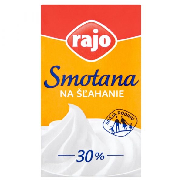 Smotana na šľahanie 30% 250ml Rajo 1