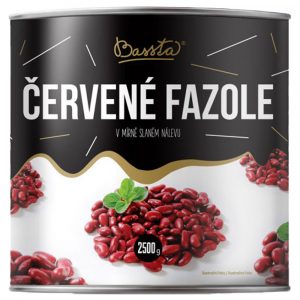 Fazuľa červená v mierne slanom náleve 2,5kg Bassta 16