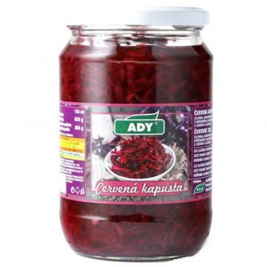 Kapusta červená v sladkokyslom náleve 720ml (620g) Ady 20