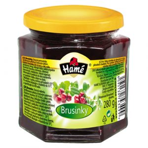 Kompót Brusnice 280g Hamé 13