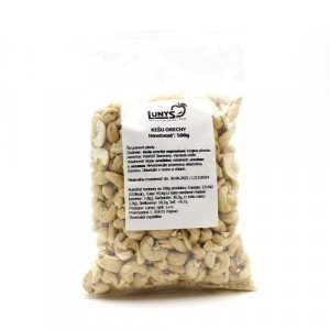 Kešu orechy natural nesolené 500g Lunys 15