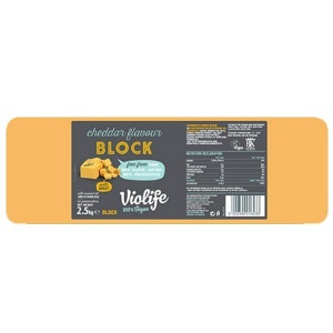 Syr rastlinný Cheddar blok 2,5kg Violife 2