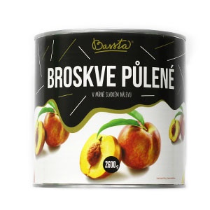 Kompót Broskyne polené 2600g Bassta 7