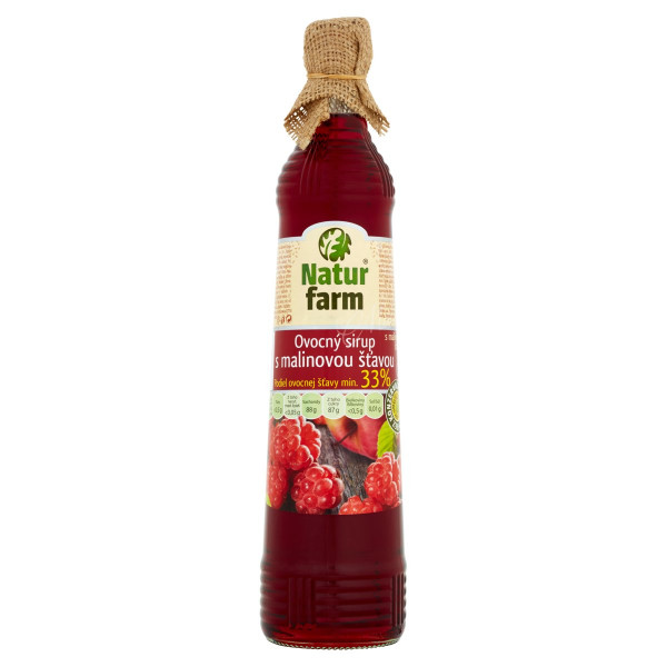 Sirup Malinový 700ml Natur Farm 1