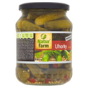 Uhorky sterilizované 3-6cm 680g Natur Farm 12