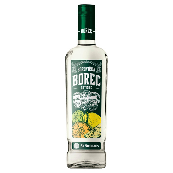 BOREC Borovička Citrus 38% 0,7 l 1