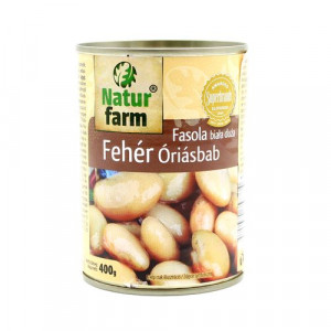 Fazuľa biela veľká sterilizovaná 400g Natur Farm 4