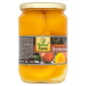 Kompót Broskyne polené Prémium 700g Natur Farm 12