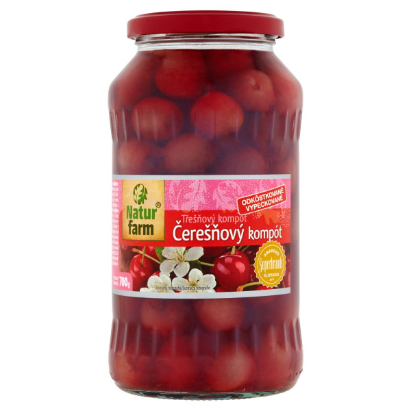 Kompót Čerešne bez kôstky 700g Natur Farm 1