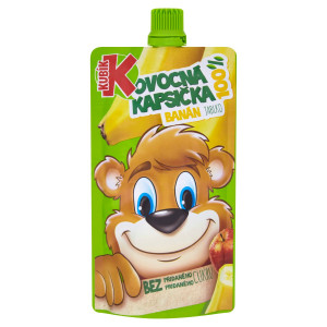 Kubík 100% ovocná kapsička banán, jablko 100 g 8 Kubík 100% ovocná kapsička banán, jablko 100 g 8