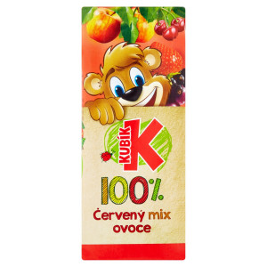 Kubík 100% červený mix ovocia 200 ml 2