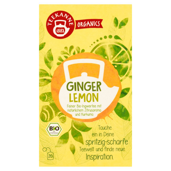 TEEKANNE Bio, Ginger Lemon, 20 vrecúšok, 36 g 1
