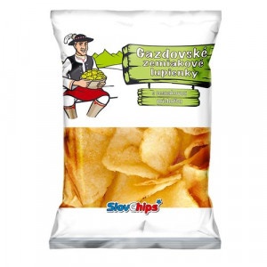 Gazdovské zemiak. lupienky cesnak SlovChips 75 g 13 Gazdovské zemiak. lupienky cesnak SlovChips 75 g 13