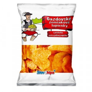 Gazdovské zemiak. lupienky paprika SlovChips 75 g 15 Gazdovské zemiak. lupienky paprika SlovChips 75 g 15