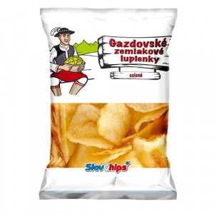 Gazdovské zemiak. lupienky solené SlovChips 75 g 16 Gazdovské zemiak. lupienky solené SlovChips 75 g 16