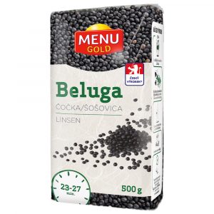 Šošovica čierna Beluga 500g Menu Gold 22