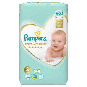 Pampers Premium Care Veľ.3, 6-10kg, Plienky 60ks 12