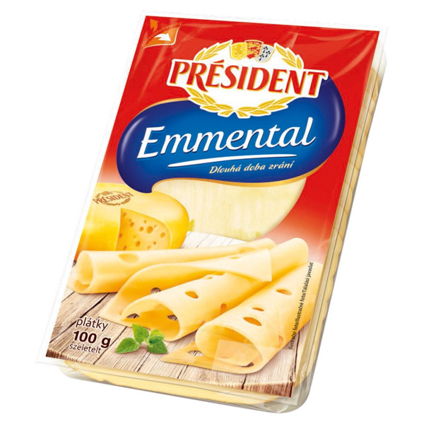 Syr Ementál plátky 100g Président 1