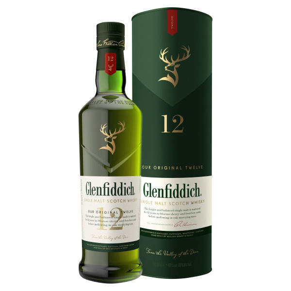 Glenfiddich Single Malt Scotch Whisky 12r 40% 0,7l 1