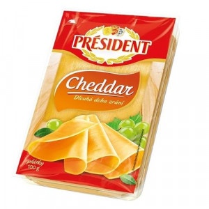 Syr Cheddar plátky 100g Président 2