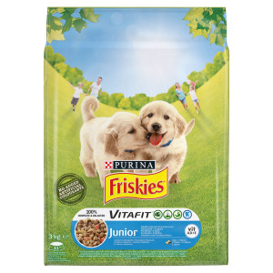 Friskies dog, Junior kura zelenina a mlieko 3 kg 18