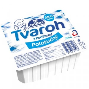 Tvaroh polotučný jemný 250g Milko 20