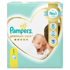 Pampers Premium Care Veľ.1, 2-5kg, Plienky 78ks 10