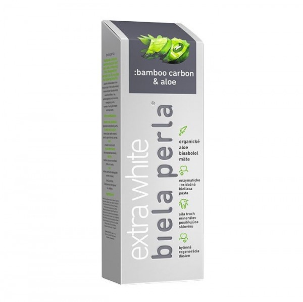 Biela Perla pasta Bamboo Carbon + Aloe 75 ml 1