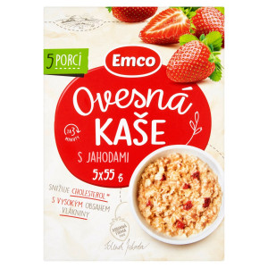 Ovsená kaša s jahodami 5x55g Emco 3