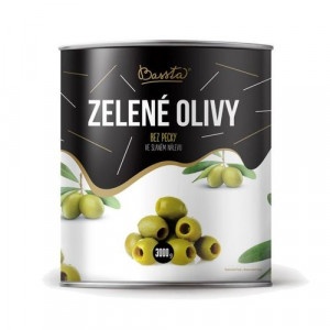 Olivy zelené celé bez kôstky plech 3000g Bassta 8