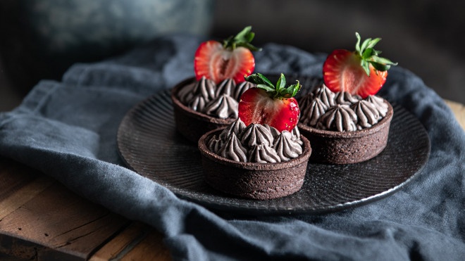 Čokoládové tartaletky s mascarpone krémom