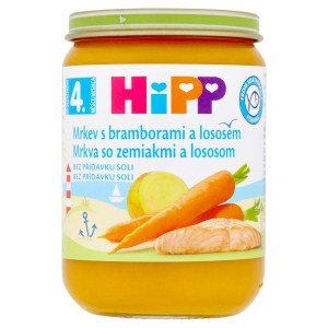 HiPP Mrkva so zemiakmi a lososom, 190g 1
