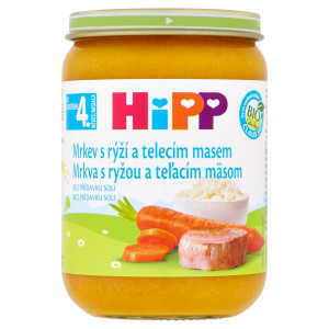 HiPP BIO Mrkva s ryžou a teľacím mäsom, 190g 19
