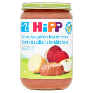 HiPP BIO Červená repa s jab.,hovädzím mäsom, 220g 14