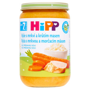 HiPP BIO Ryža s mrkvou a morčacím mäsom, 220g 22