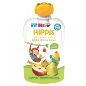 HiPP BIO 100% ovocie Jablko-Hruška-Banán, 100g 6 HiPP BIO 100% ovocie Jablko-Hruška-Banán, 100g 6