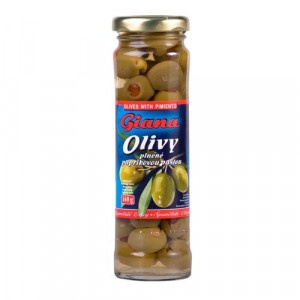 Olivy zelené s paprikovou pastou 140g Giana 17