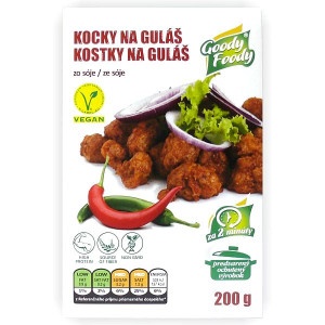 Vegánske Kocky na guláš 200g, Goody Foody 5