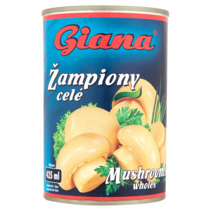 Šampiňóny celé 425ml (400g) Giana 8