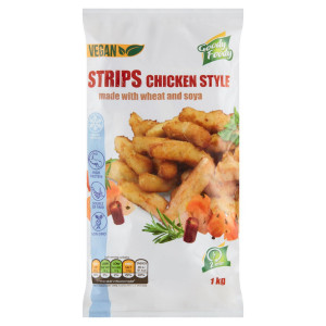 Mr.Vegan Strips chicken style 1kg Goody Foody 24