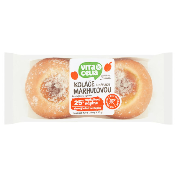 Koláče bezglut. marh. náplň 2ks bal. VITACELI 100g 1