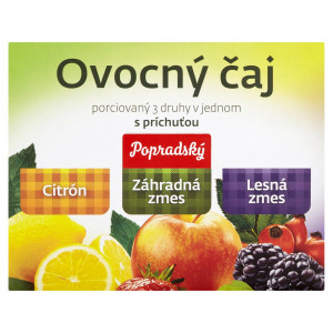 Popradský čaj - Ovocný čaj citrón, záhradná zmes, lesná zmes 90 x 2g 12