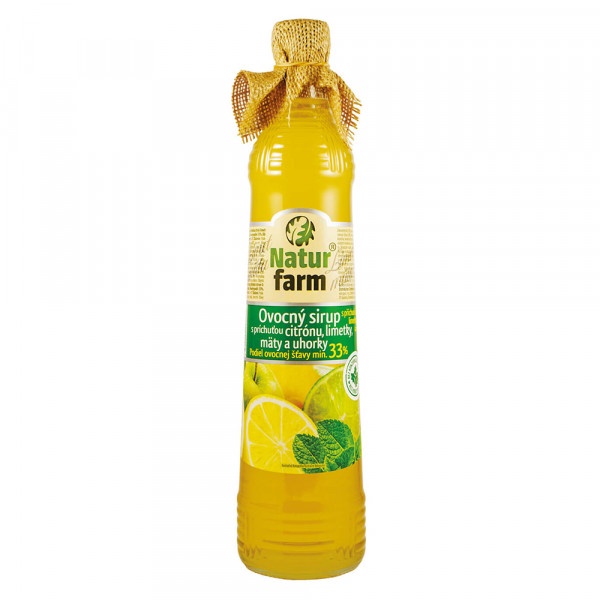 Sirup citrón-limetka-mäta-uhorka Natur Farm 700 ml 1