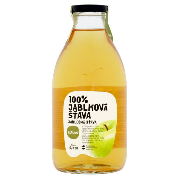Zdravo 100% šťava Jablková 750ml 1