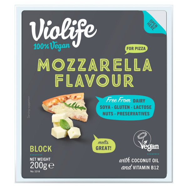 Syr rastlinný Mozzarella na pizzu 200g Violife 1