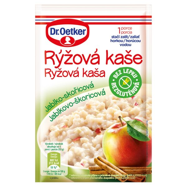 Ryžová kaša Jablkovo-škoricová 52g Dr. Oetker 1