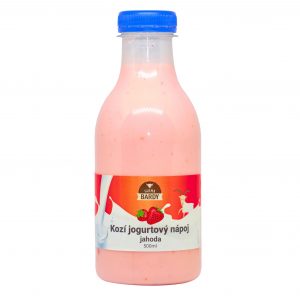 Jogurtový nápoj kozí jahoda 500ml Farma Bardy 21