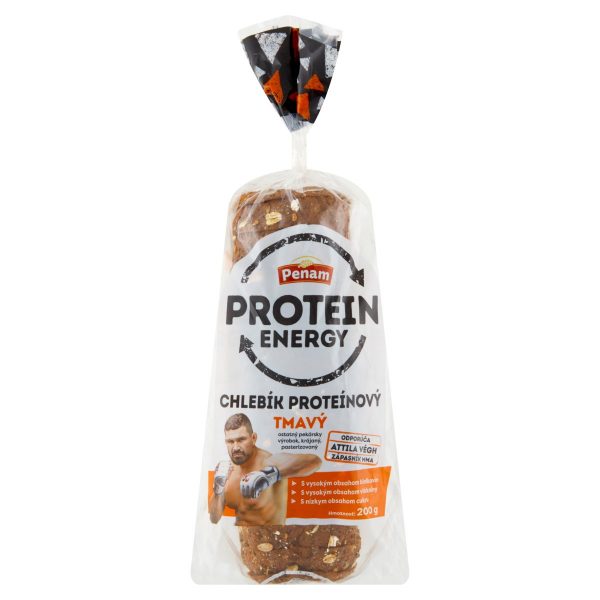 Chlebík proteínový tmavý krájaný balený PENAM 200g 1